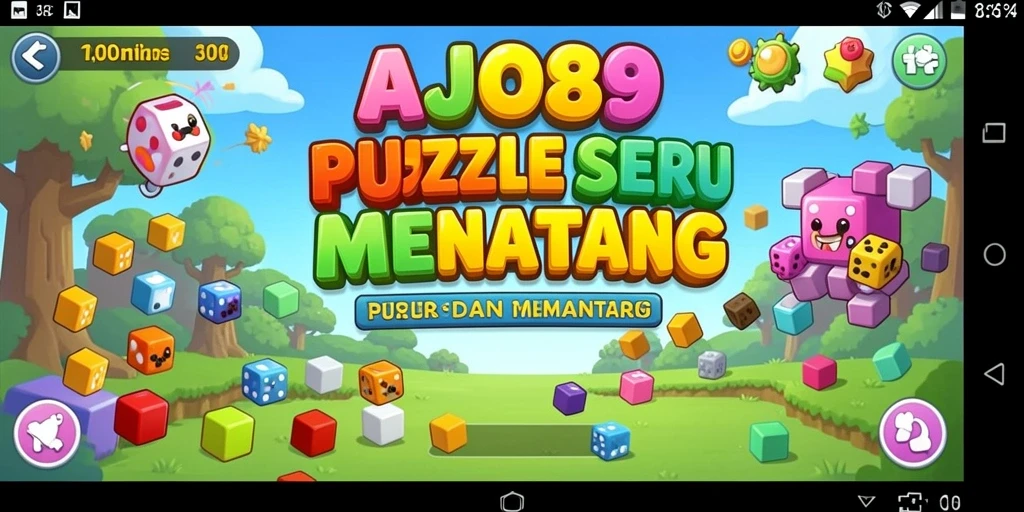 Tampilan gameplay AJO89 dengan berbagai teka-teki menarik.