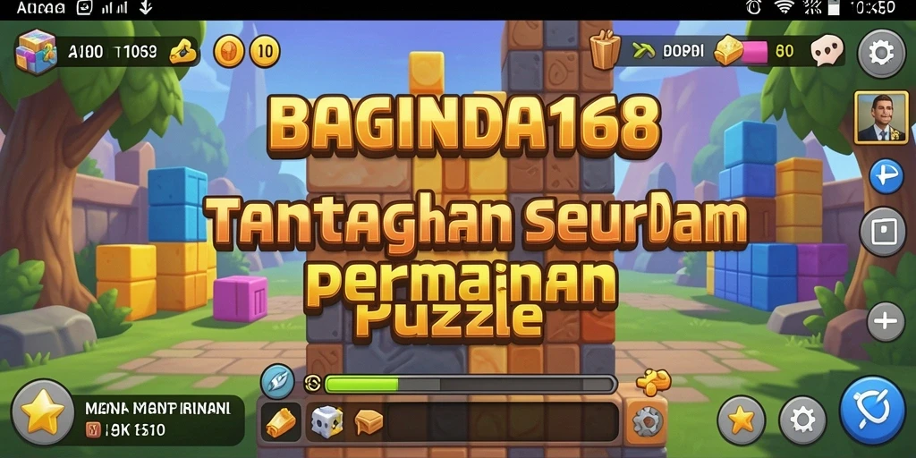 Screenshot gameplay BAGINDA168 yang menunjukkan tantangan puzzle.
