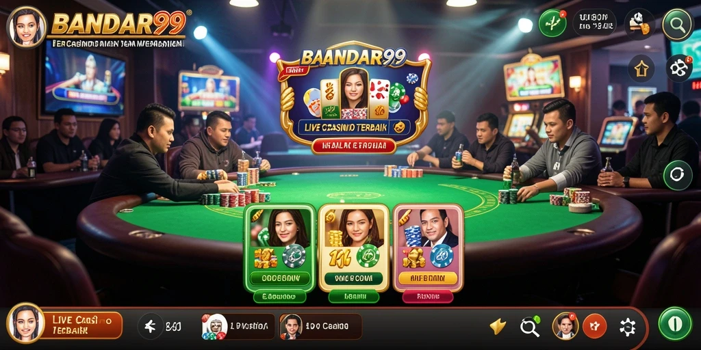 Screenshot gameplay LIVE BANDAR99 yang mendebarkan dan interaktif.