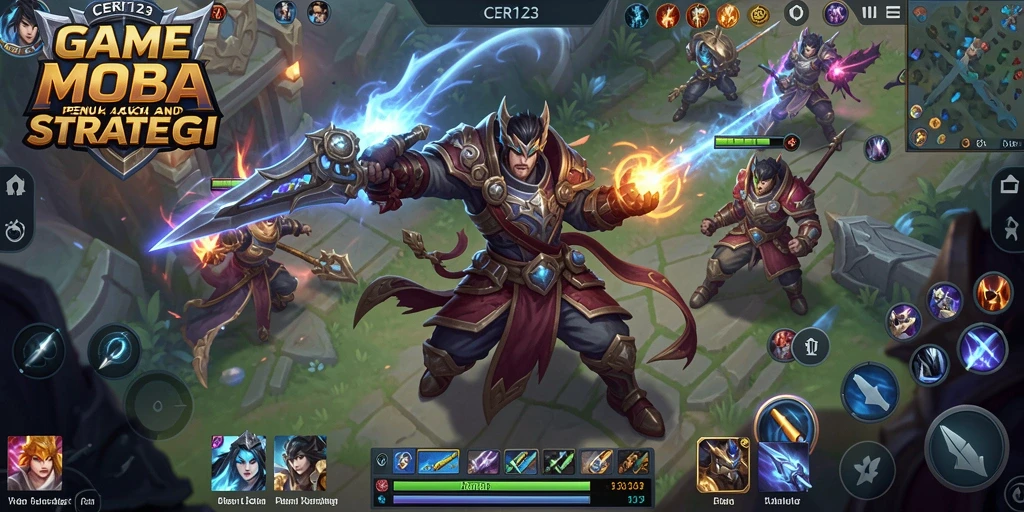 Tangkapan layar gameplay CERI123 yang menampilkan pertarungan tim yang epik.