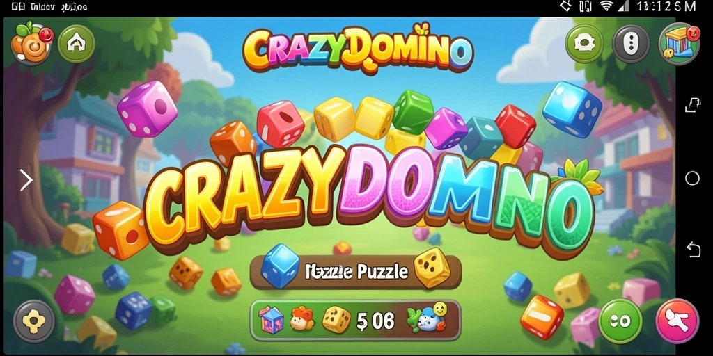 Tampilan gameplay CRAZYDOMINO yang menawan dan penuh tantangan.