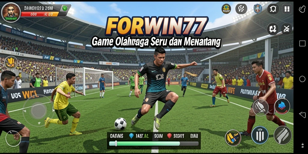 Tampilan gameplay <strong>FORWIN77</strong> yang seru dan menantang, mengajak pemain untuk bertanding.