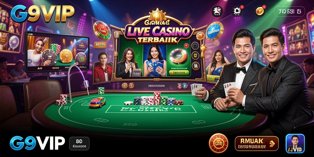 Gameplay menarik di G9VIP dengan dealer langsung.
