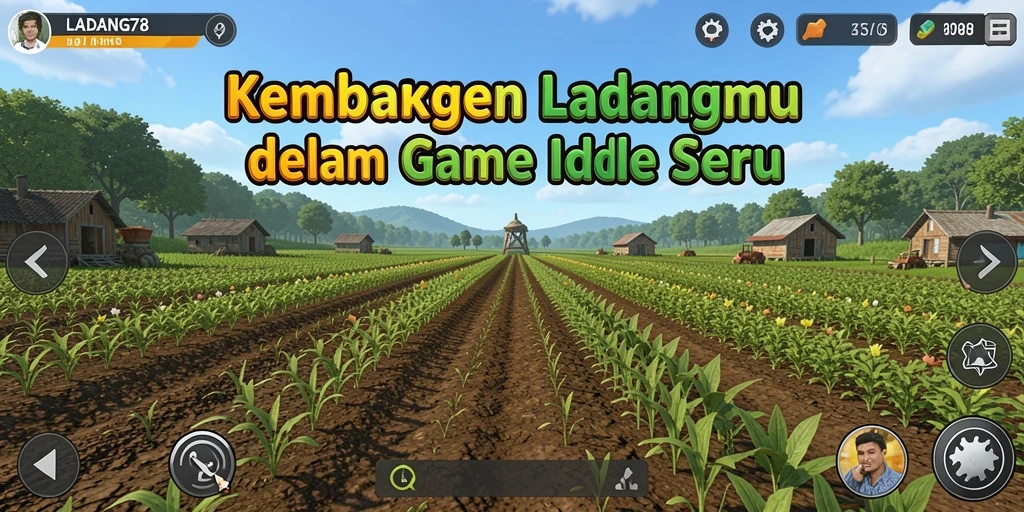 Tampilan menarik dari LADANG78 dengan berbagai tanaman yang sedang tumbuh.