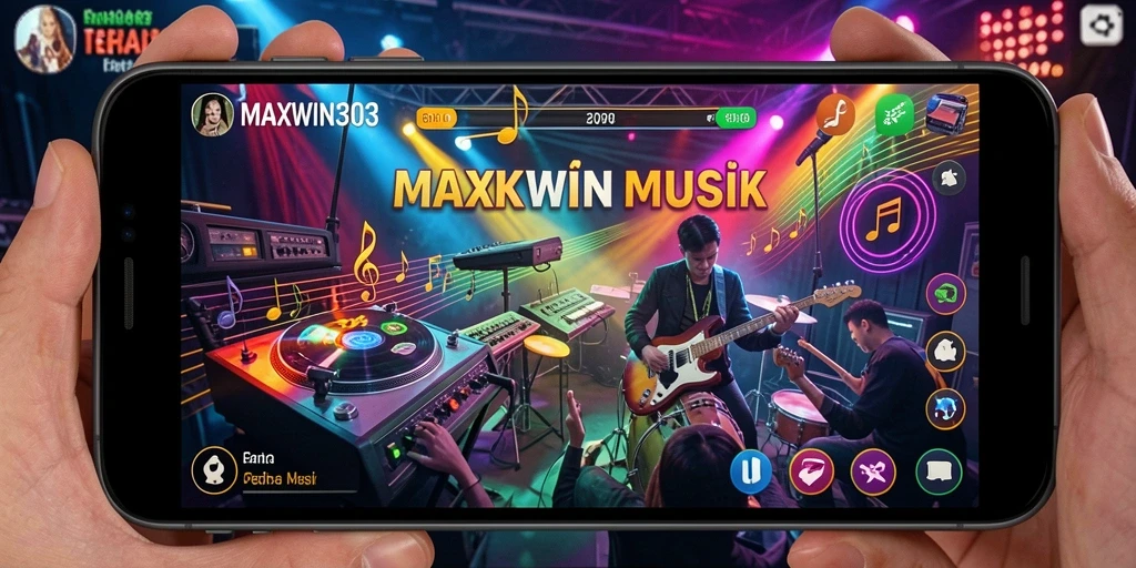 Screenshot gameplay <strong>MAXWIN303</strong> menunjukkan keseruan bermain musik.