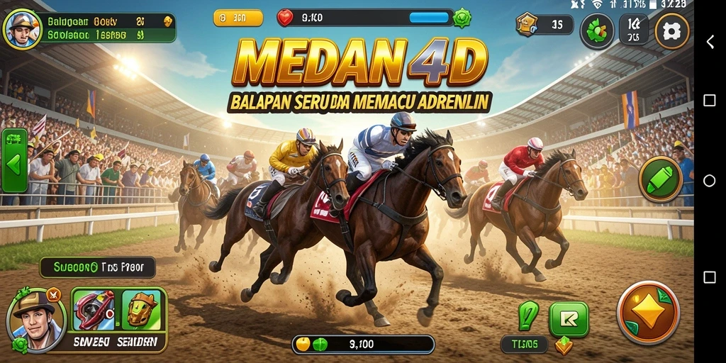 Tampilan menakjubkan dari gameplay balapan MEDAN4D.