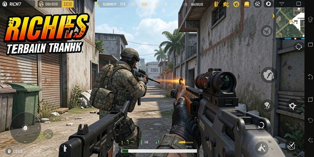 Tampilan gameplay RICH7 yang intens dan mendebarkan.