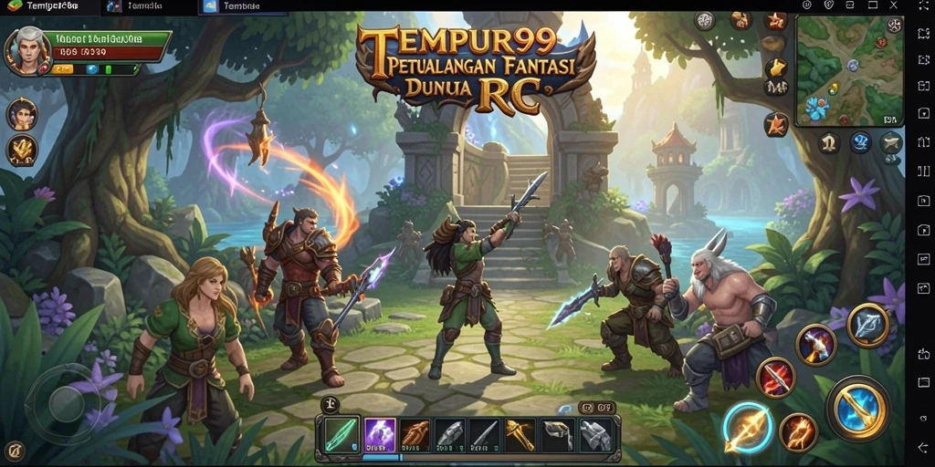 Tampilan gameplay RPG yang seru dan interaktif di TEMPUR99.